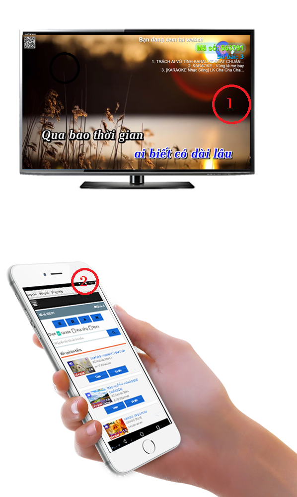 Hướng dẫn Karaoke - Xem video trực tuyến có sử dụng tính năng điều khiển